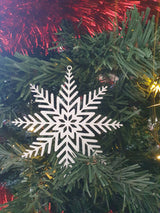 Sneeuwvlok als kerstboomversiering