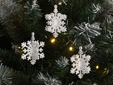 3D-sneeuwvlok als puzzel, set van 4