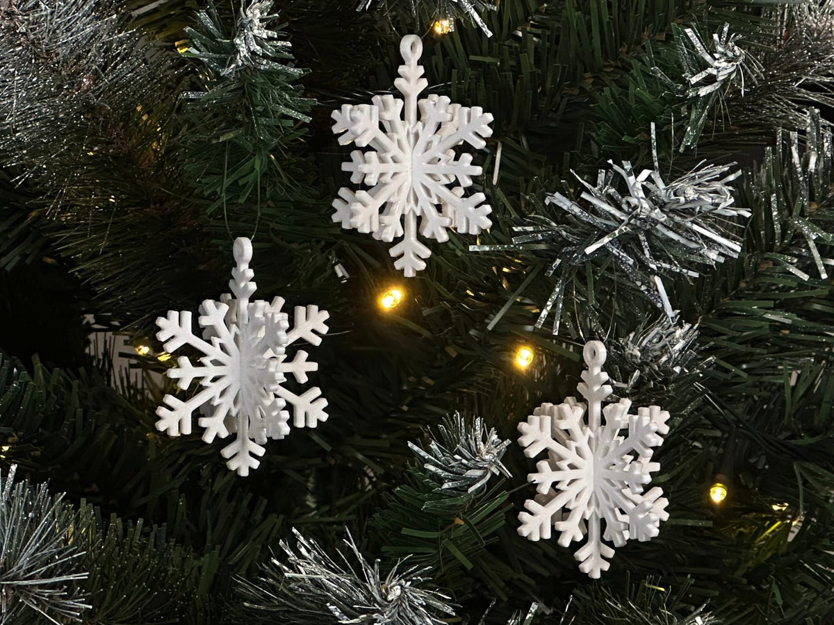 3D-sneeuwvlok als puzzel, set van 4