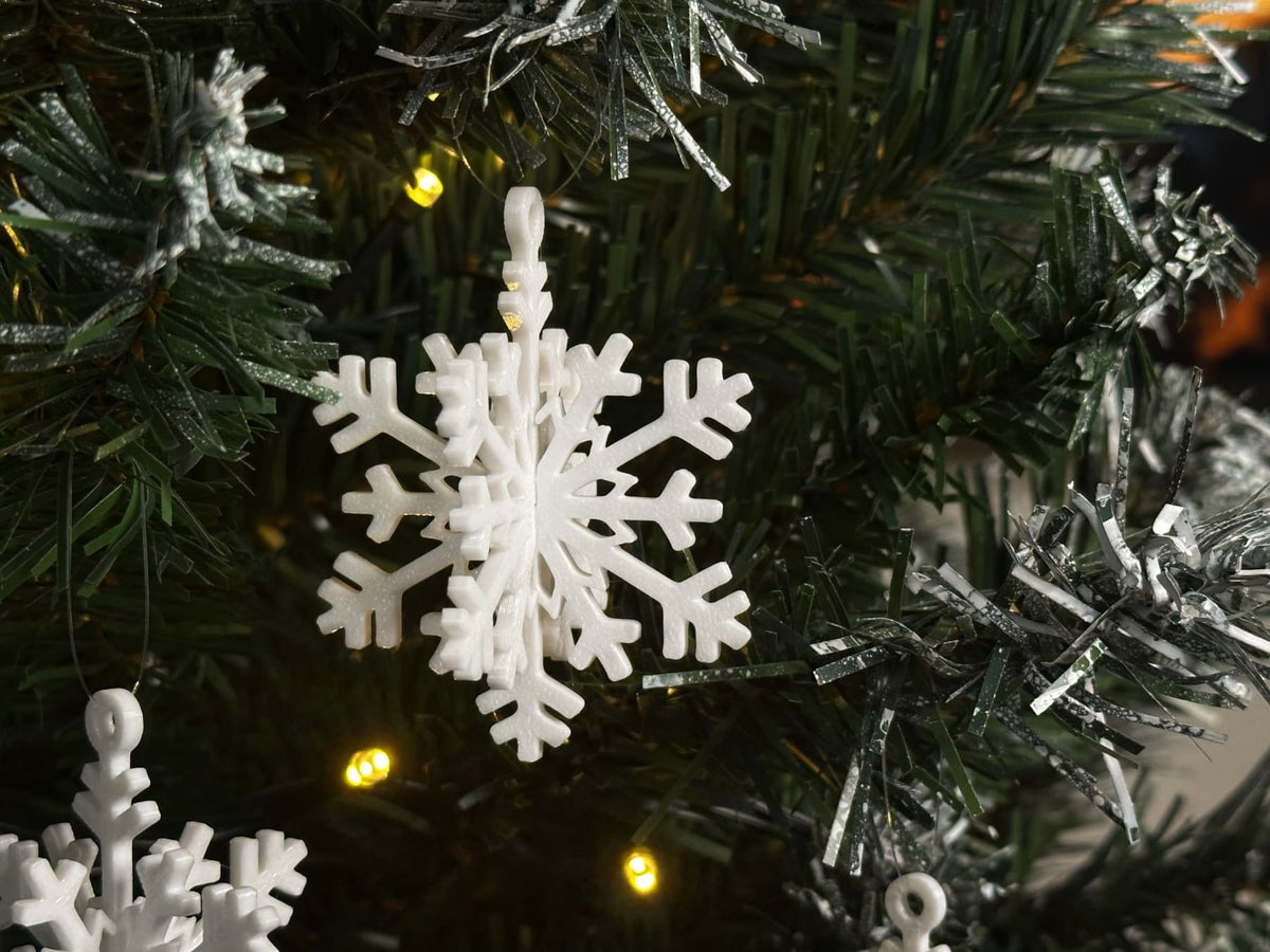 3D-sneeuwvlok als puzzel, set van 4