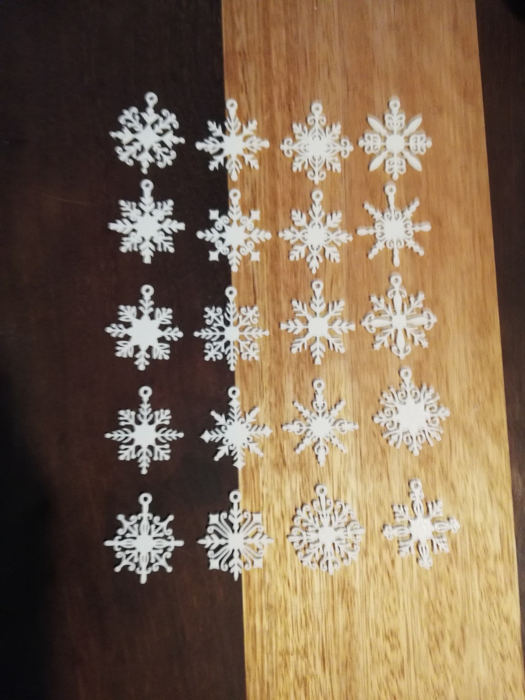 Set van 20 verschillende sneeuwvlokken