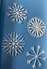 Set van 4 sneeuwvlokken om op te hangen