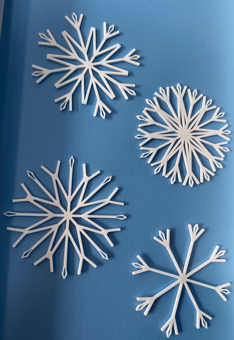 Set van 4 sneeuwvlokken om op te hangen