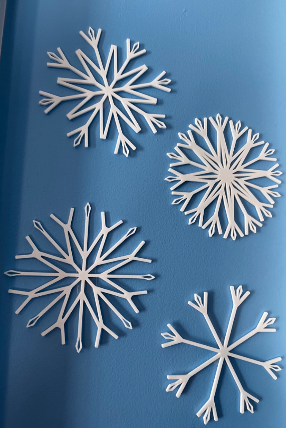Set van 4 sneeuwvlokken om op te hangen