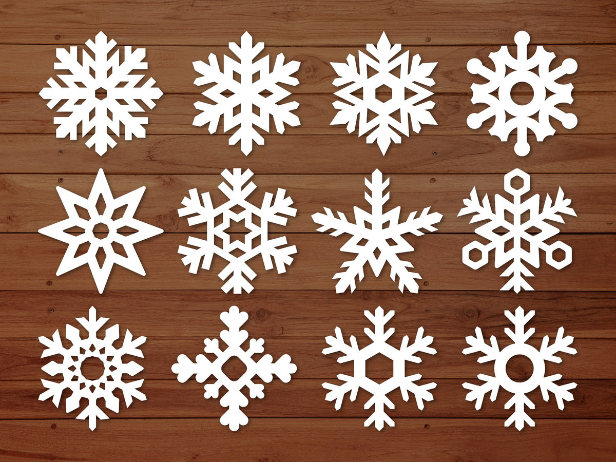 Sneeuwvlokdecoratie – set van 12 voor de kerstboom