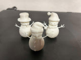 Set van 3 schattige sneeuwpopfiguurtjes