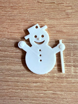 Minimalistische sneeuwpop als kerstboomversiering