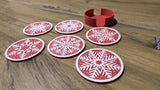 Onderzetters met sneeuwvlokken voor kerst – 6 motieven
