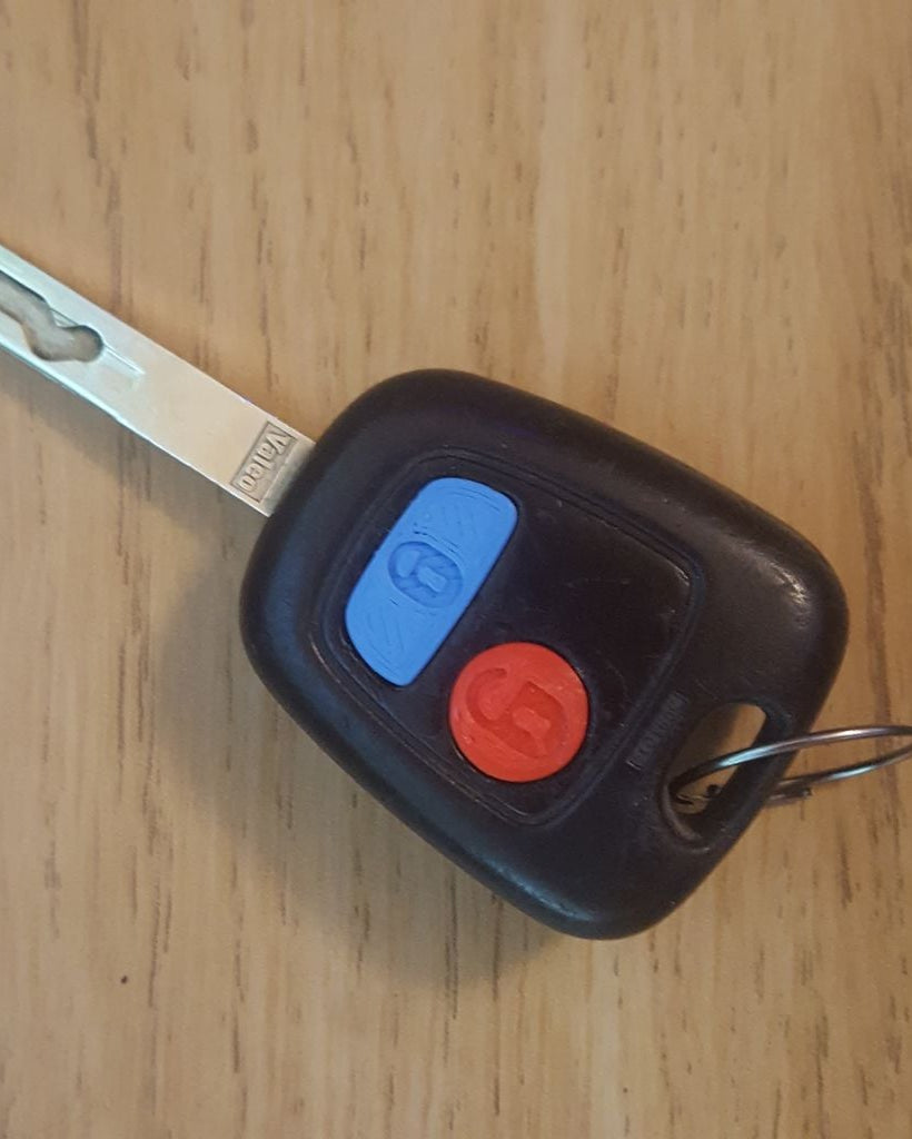 Vervangende knoppen voor de autosleutel van Citroën C1, Peugeot 107 en Toyota Aygo