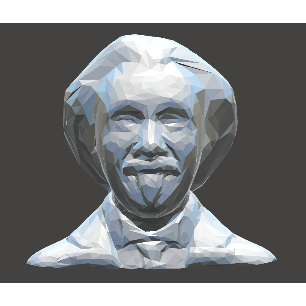 Low poly buste van Albert Einstein