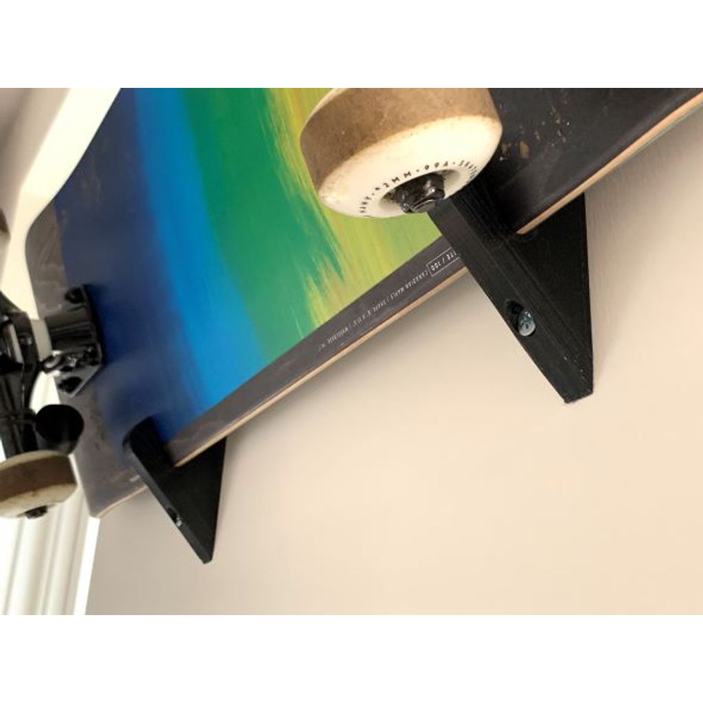 Wandhouder voor skateboard – kijkhoek van 27°