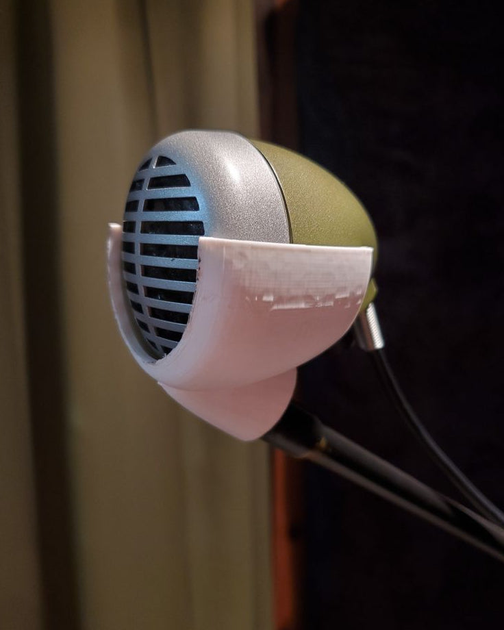 Houder voor Shure 520DX bullet-microfoon met schuine statiefbevestiging
