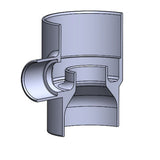Regenwateraftakking 80 mm – T-stuk dat de ton automatisch vult