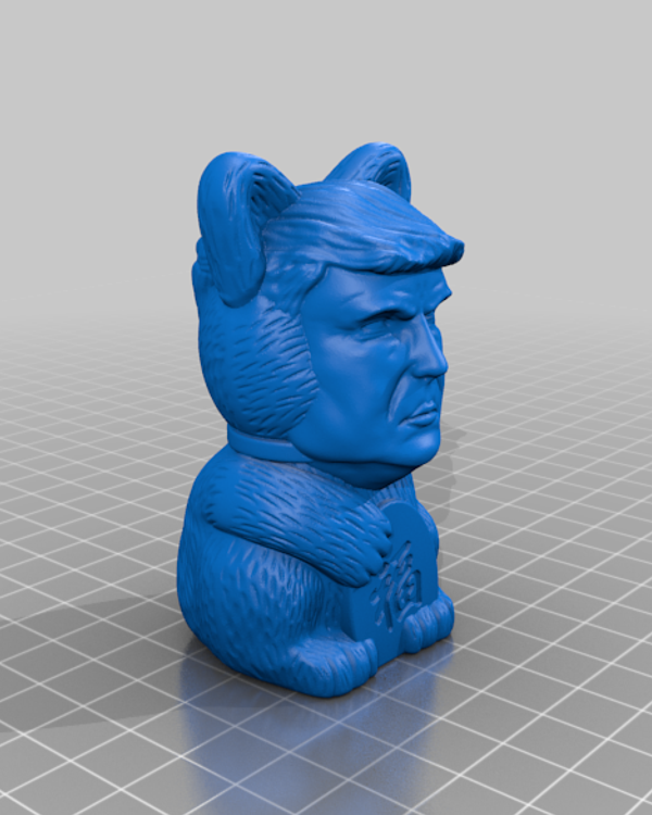 Kat-Trump-beeldje – grappig remixfiguur