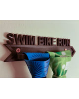 Medaillehouder voor triatlon – Swim Bike Run-wandhouder