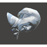 Low poly buste van Albert Einstein