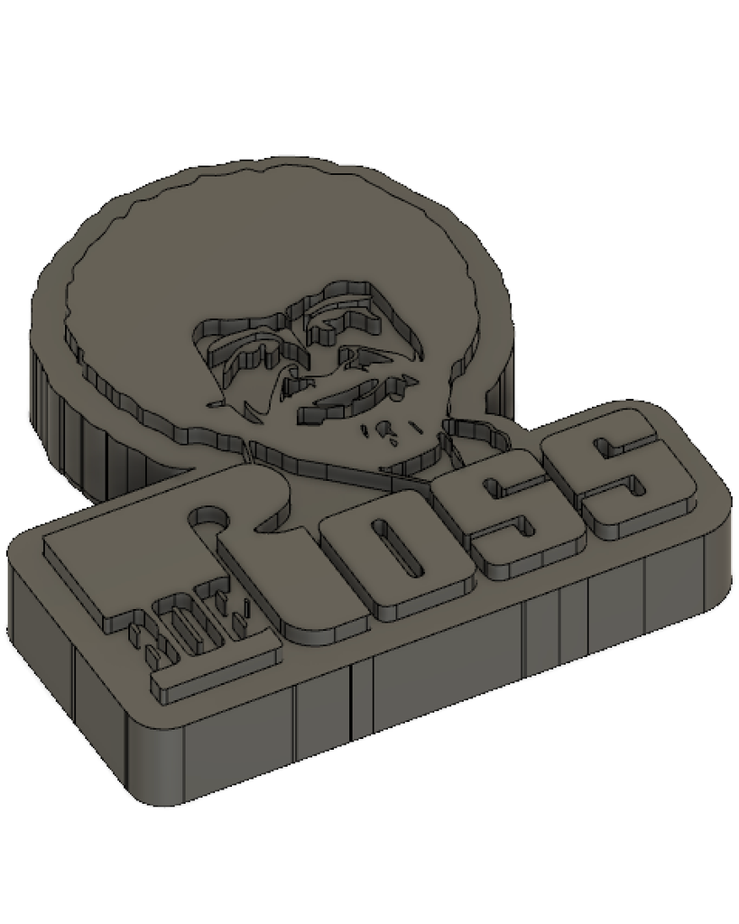 Bob Ross-logo als 3D-print