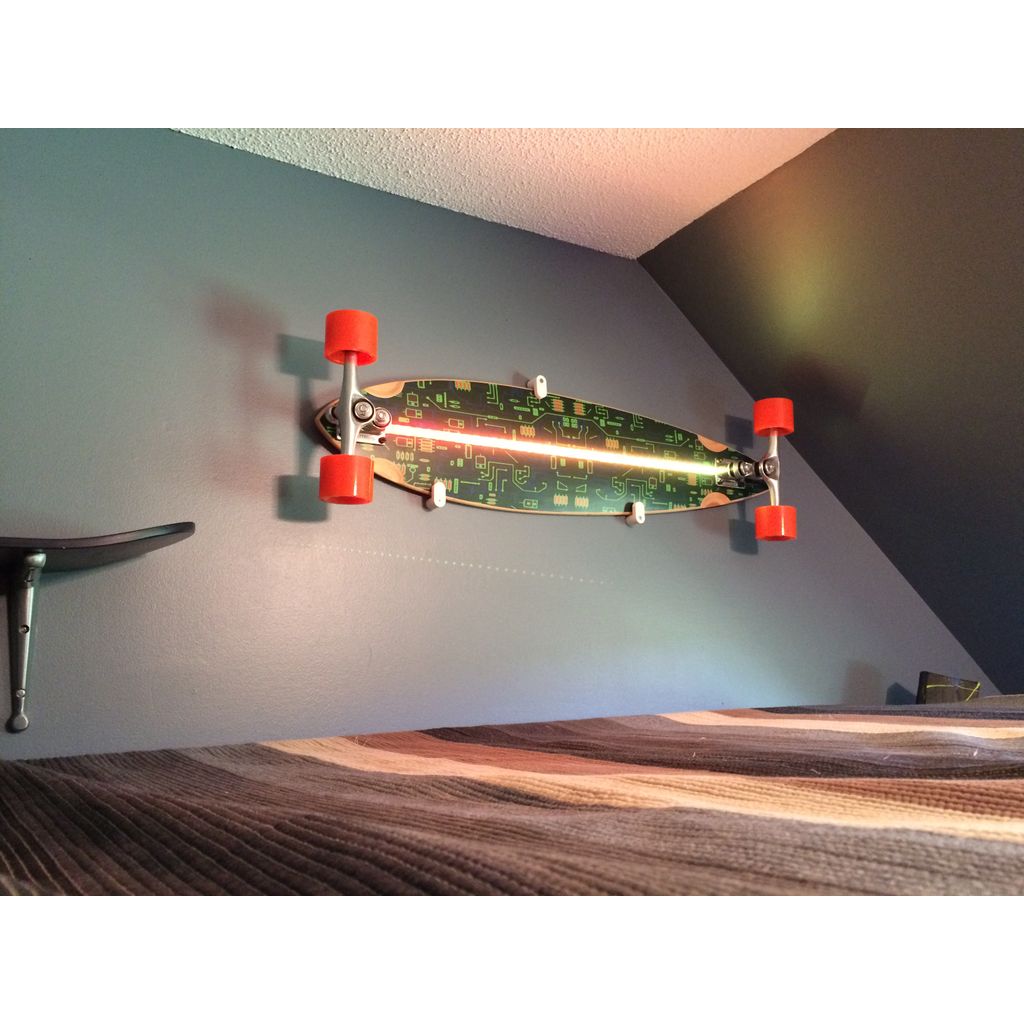 Wandhouder voor longboard en skateboard