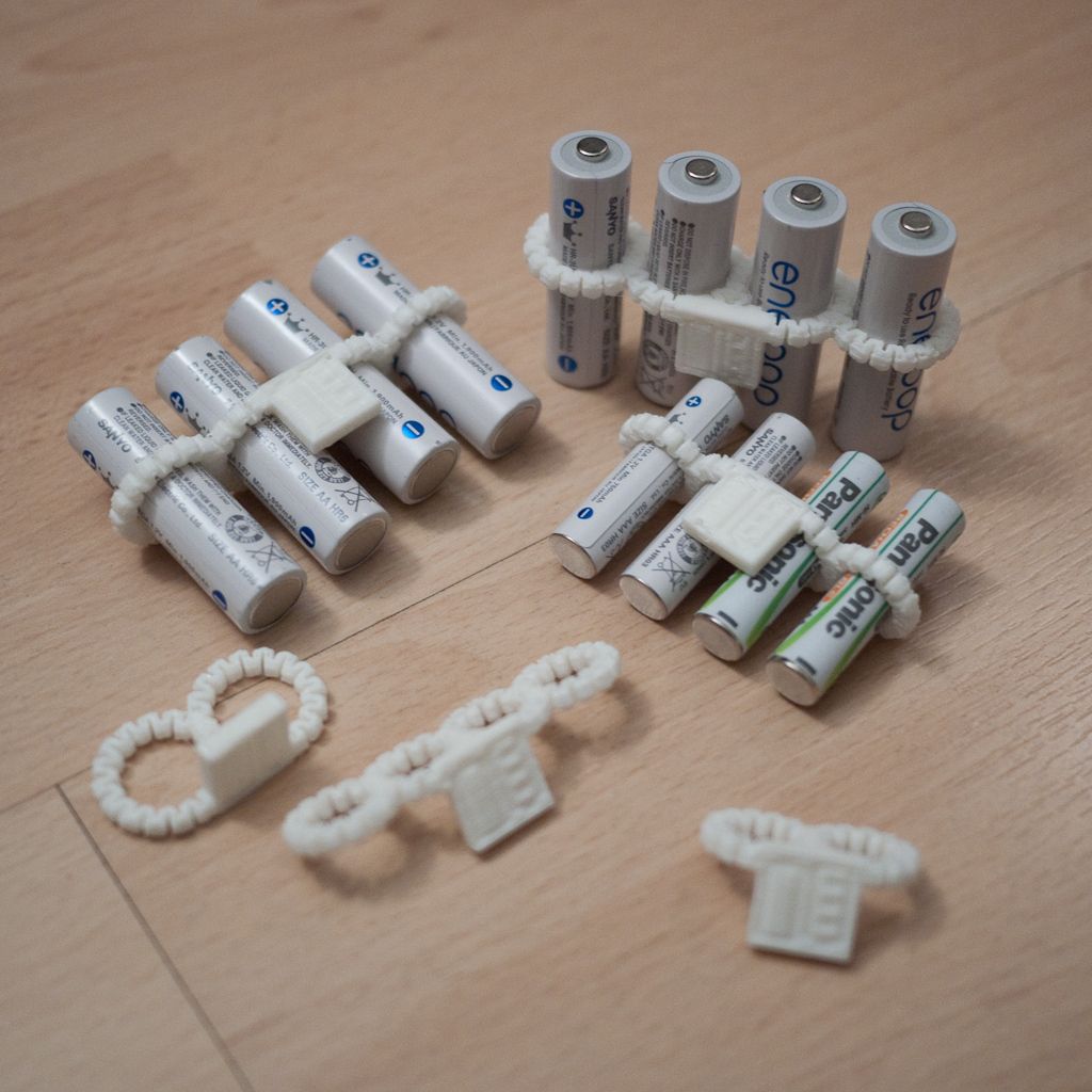 Batterij-organizer voor AA/AAA met markering voor opgeladen/leeg