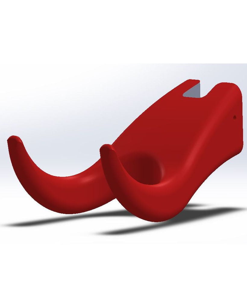 Minimalistische wandhouder voor ukelele – tweedelig ontwerp
