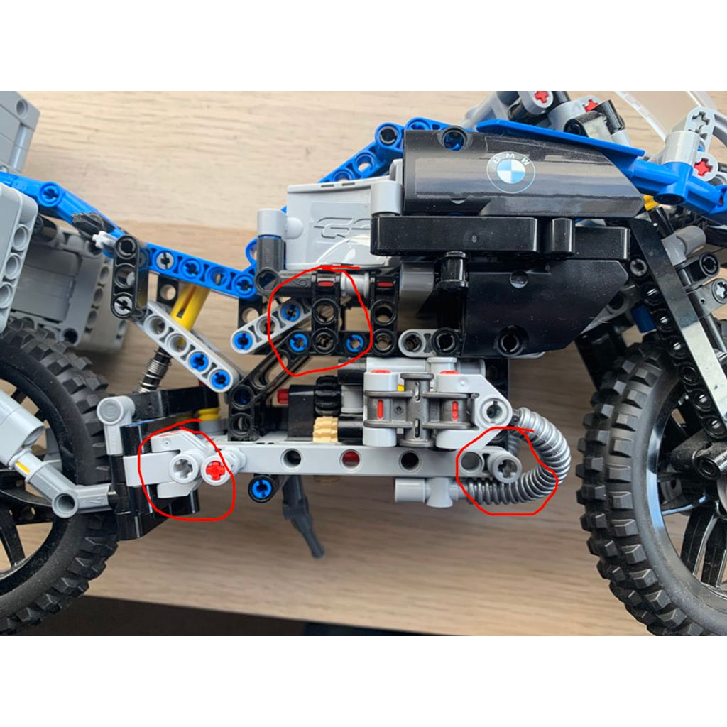Wandhouder voor LEGO Technic BMW R1200GS-motor