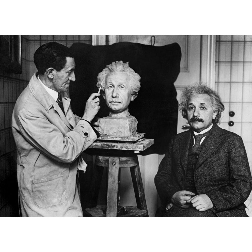 Buste van Albert Einstein op basis van een 3D-scan – 34 cm
