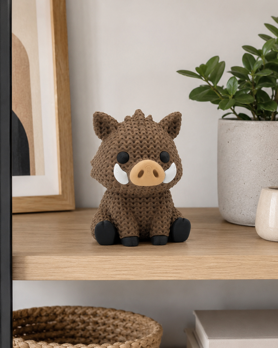 Figuur wild zwijn – Rustiek bosdier als woondecoratie